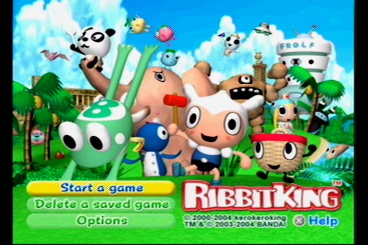 Ribbit King (GameCube) screenshot: Title Screen