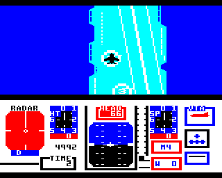 Harrier Mission (BBC Micro) screenshot: Starting out