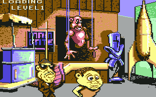 Moonwalker (Commodore 64) screenshot: Some fans after Michael