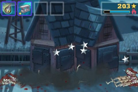 ZombieSmash! (iPhone) screenshot: I like blowing zombies up.