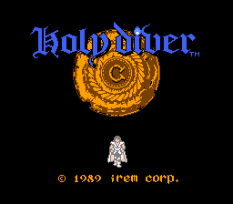 Holy Diver (NES) screenshot: Title screen.