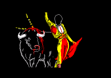 Olé, Toro (Amstrad CPC) screenshot: Loading screen