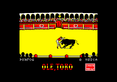 Olé, Toro (Amstrad CPC) screenshot: Oof!