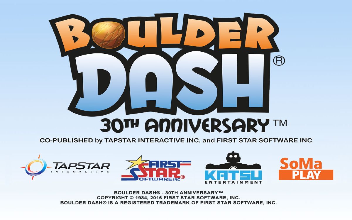 Boulder Dash: 30th Anniversary (Android) screenshot: Title screen