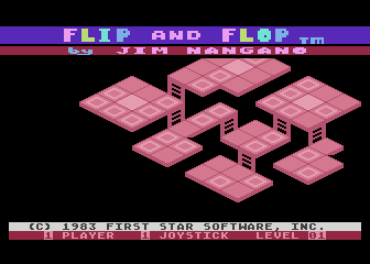 Flip and Flop (Atari 8-bit) screenshot: Intro - Flip the Kangaroo