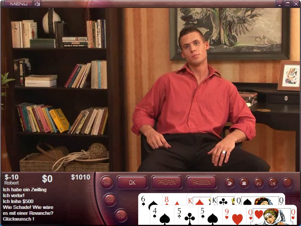 Video Strip Poker Boys (Windows) screenshot: The reward (end of demo)