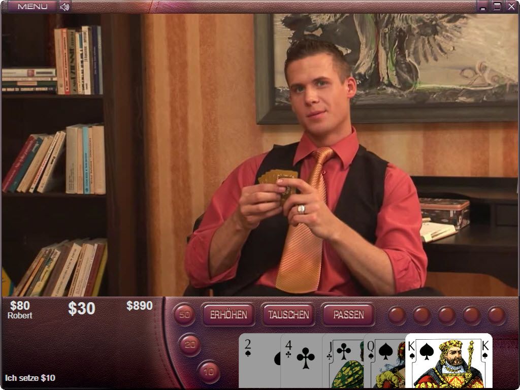 Video Strip Poker Boys (Windows) screenshot: I am about to win (demo version)