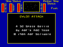 Cylon Attack (ZX Spectrum) screenshot: Title screen