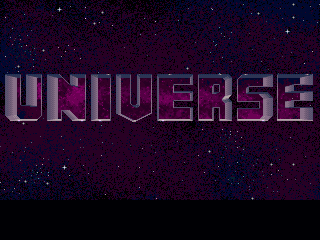 Universe (DOS) screenshot: Title screen