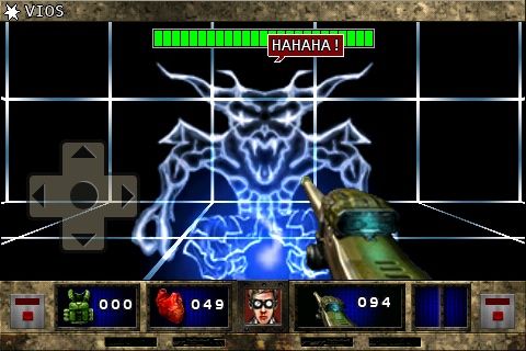 Doom II RPG (iPhone) screenshot: VIOS is a re-occurring enemy but is he really behind all the problems?