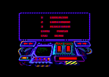 Buggy Ranger (Amstrad CPC) screenshot: Main menu