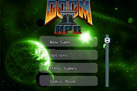 Doom II RPG (iPhone) screenshot: Main Menu