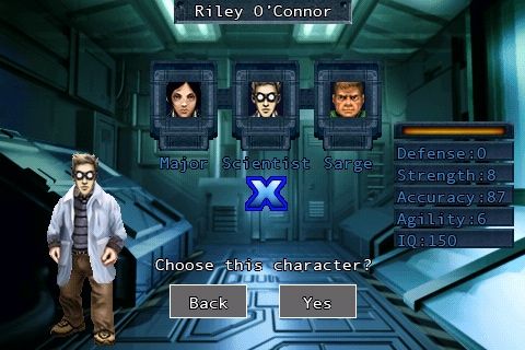 Doom II RPG (iPhone) screenshot: Choose your character.