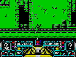 Dalek Attack (ZX Spectrum) screenshot: The back streets of NYC.