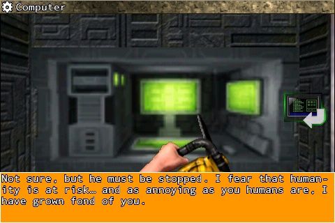 Doom II RPG (iPhone) screenshot: Is this AI friendly? I don't know...