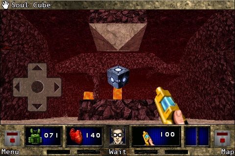 Doom II RPG (iPhone) screenshot: The soul cube makes its return.