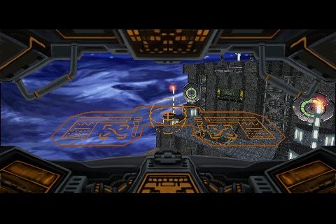 Doom II RPG (iPhone) screenshot: The player arrives at Tycho Station.