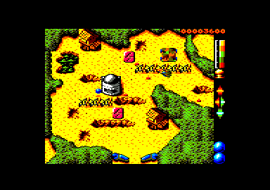 Score 3020 (Amstrad CPC) screenshot: Enemy territory