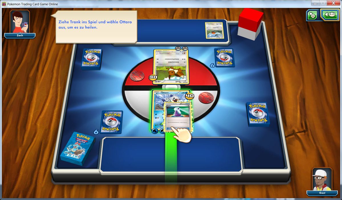 Pokémon Trading Card Game Online (Windows) screenshot: Healing my Pokémon