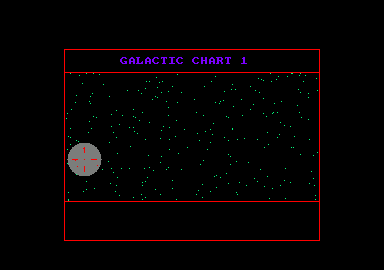 Elite (Amstrad CPC) screenshot: The galactic chart