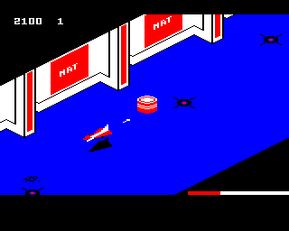 Fortress (BBC Micro) screenshot: This ship just destroyed me.