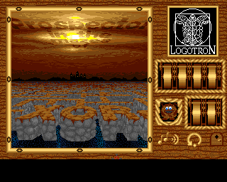 Prospector in the Mazes of Xor (Amiga) screenshot: Title screen