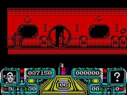 Dalek Attack (ZX Spectrum) screenshot: Yet another train this one is the bullet train.