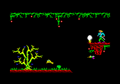 Camelot Warriors (Amstrad CPC) screenshot: Level 1: Taking the object