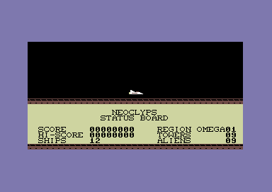 Neoclyps (Commodore 64) screenshot: Starting out.