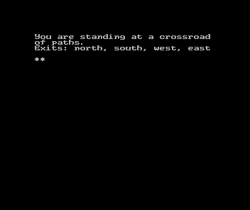 Beyond Eldorado (ZX Spectrum) screenshot: The game starts here