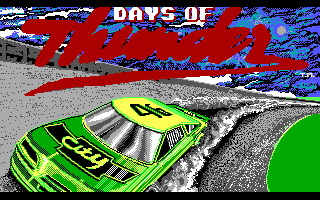 Days of Thunder (DOS) screenshot: Title Screen (EGA)