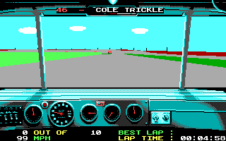 Days of Thunder (DOS) screenshot: Racing (EGA)