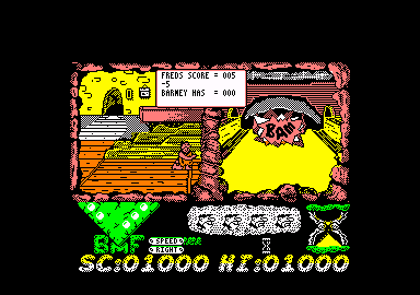 The Flintstones (Amstrad CPC) screenshot: BAM!