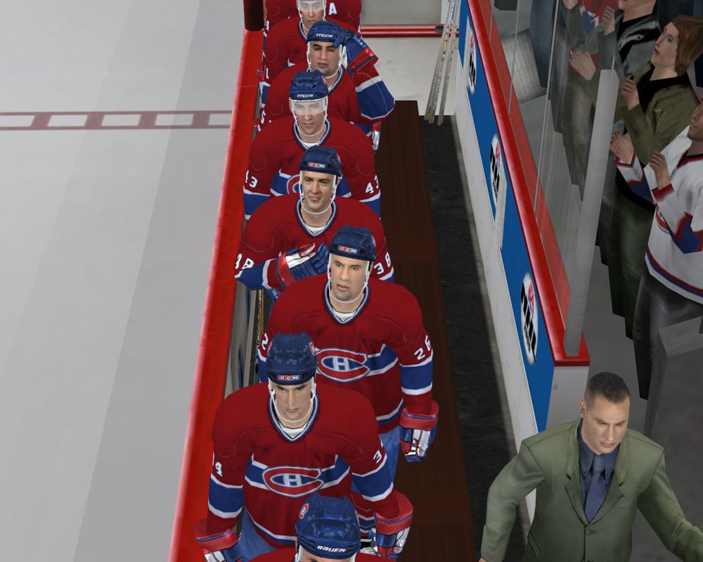 NHL 2005 (Windows) screenshot: Group of montreal players