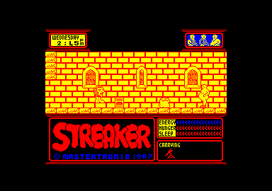 Streaker (Amstrad CPC) screenshot: A thief.