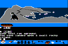 Swiss Family Robinson (Apple II) screenshot: Walrus.