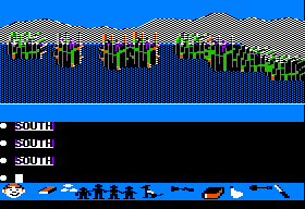 Swiss Family Robinson (Apple II) screenshot: Swamp.
