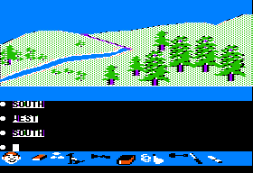 Swiss Family Robinson (Apple II) screenshot: Forest.