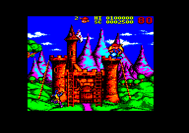 Hammer Boy (Amstrad CPC) screenshot: Level 3