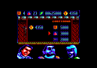 El Capitán Trueno (Amstrad CPC) screenshot: Items shop