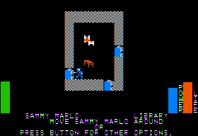 Stuart Smith's Adventure Construction Set (Apple II) screenshot: In-game play - in a room.