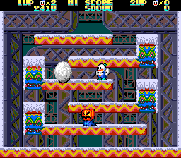 Snow Bros. Nick & Tom (Genesis) screenshot: Taking too much time will cause this enemy to appear
