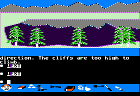 Swiss Family Robinson (Apple II) screenshot: Lake.