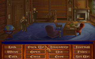 The Lost Files of Sherlock Holmes (DOS) screenshot: Lawyer's office.