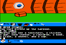 Swiss Family Robinson (Apple II) screenshot: Below deck.