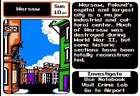 Where in Europe is Carmen Sandiego? (Apple II) screenshot: Poland.