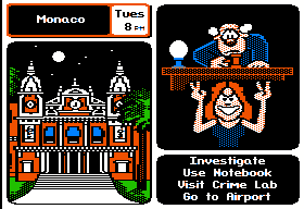 Where in Europe is Carmen Sandiego? (Apple II) screenshot: No warrant issued, so the crook goes free!