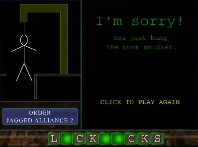 Jagged Alliance 2: Hangman (Windows) screenshot: I failed
