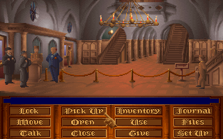 The Lost Files of Sherlock Holmes (DOS) screenshot: Opera house lobby.