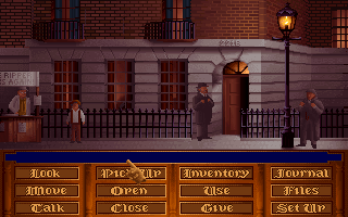 The Lost Files of Sherlock Holmes (DOS) screenshot: 221B Baker Street.